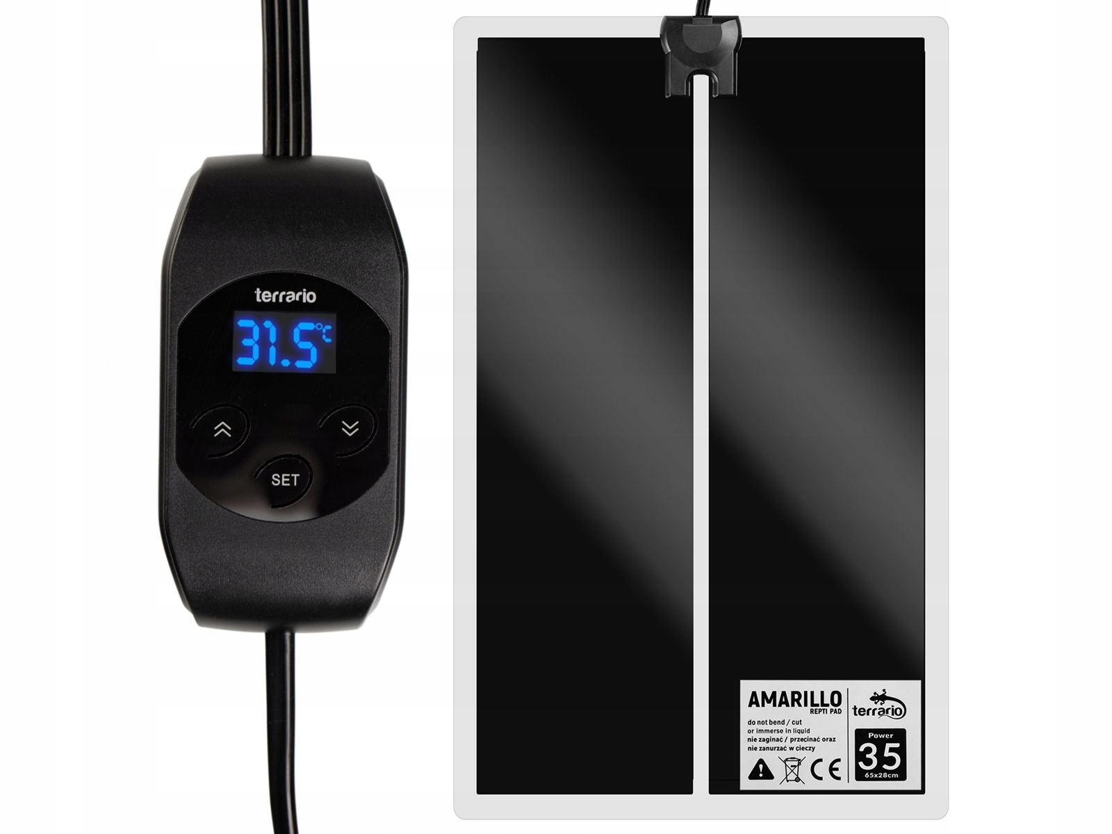 Levně Vyhřívací podložka 35 W s LCD termostatem Terrario Amarillo