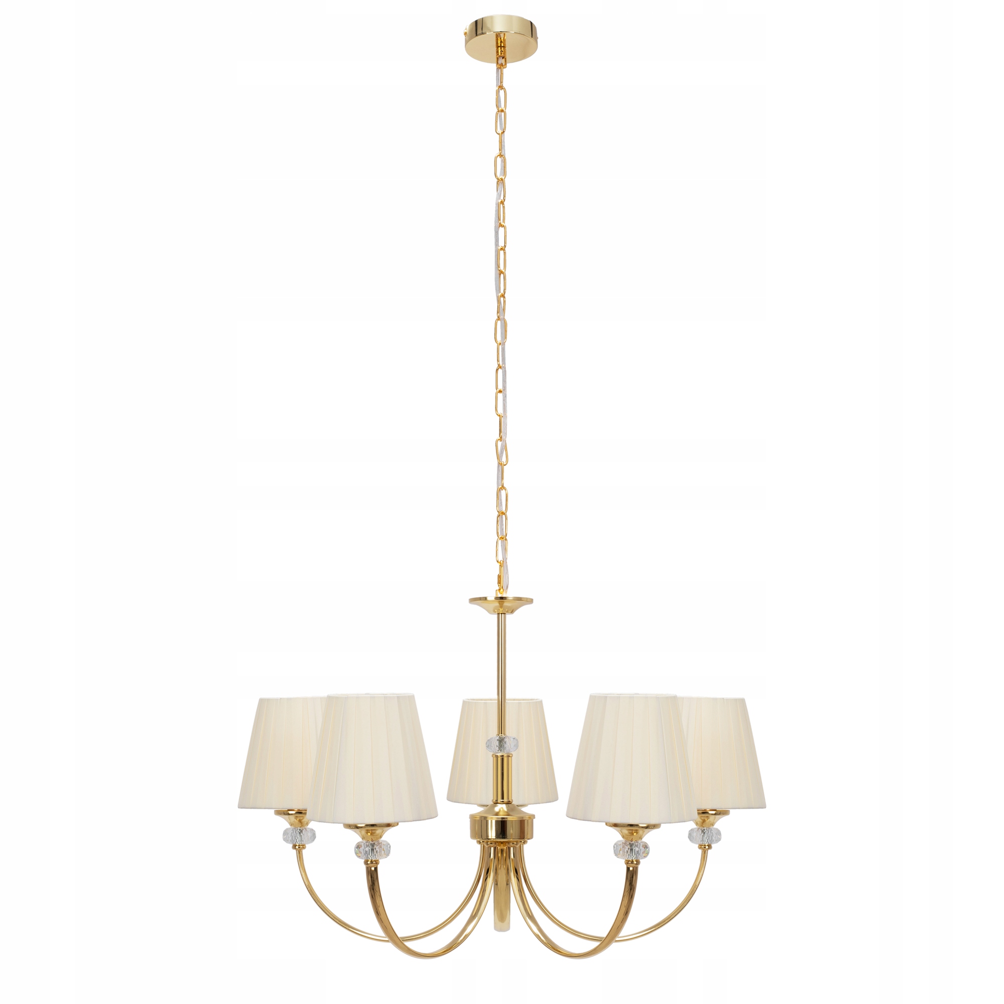 Závesná Stropná Lampa Kovová, Zlatý Krištáľ