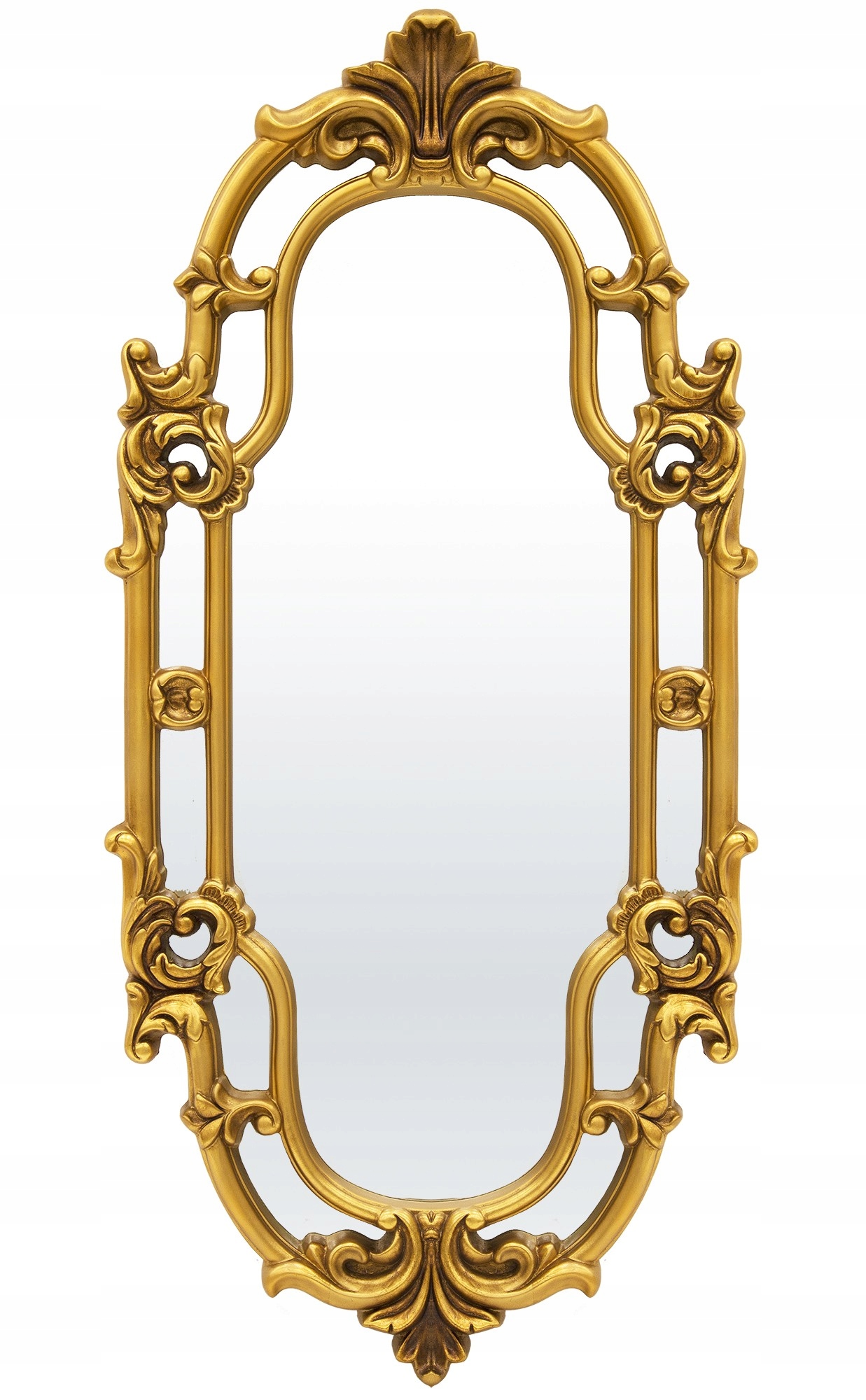 Oválne nástenné zrkadlo Koruna zlaté štýlové Retro