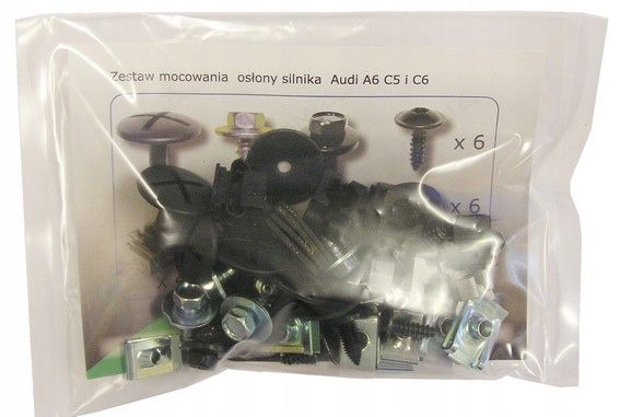 

Zestaw Mocowań Spinki Osłony Silnika Audi A6 C5 C6