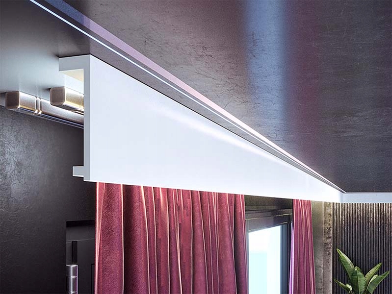 

Maskownica Karnisza Led Biała Twarda Listwa 240cm