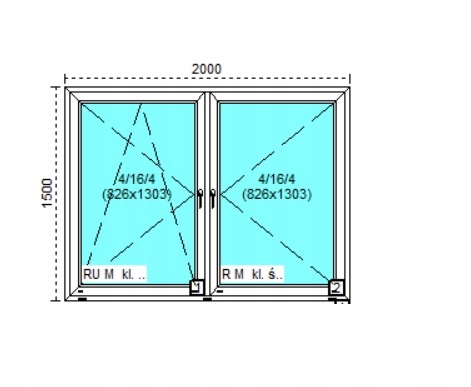 Tanie okno PCV RU+R Białe 200x150