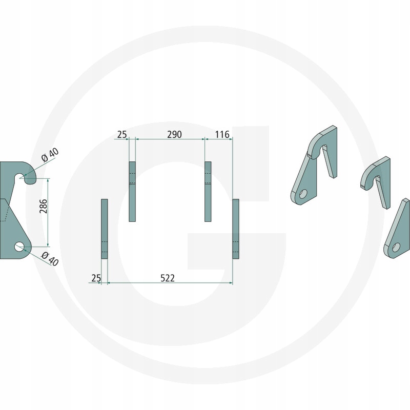 Mocowanie Ahlmann AS 45 50e AF 60 AL 60 60e