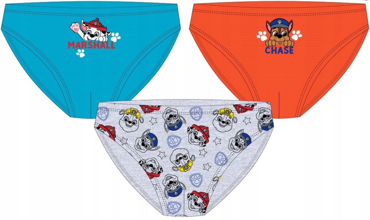 

Majtki slipy chłopięce Psi Patrol 3 szt 104 / 110