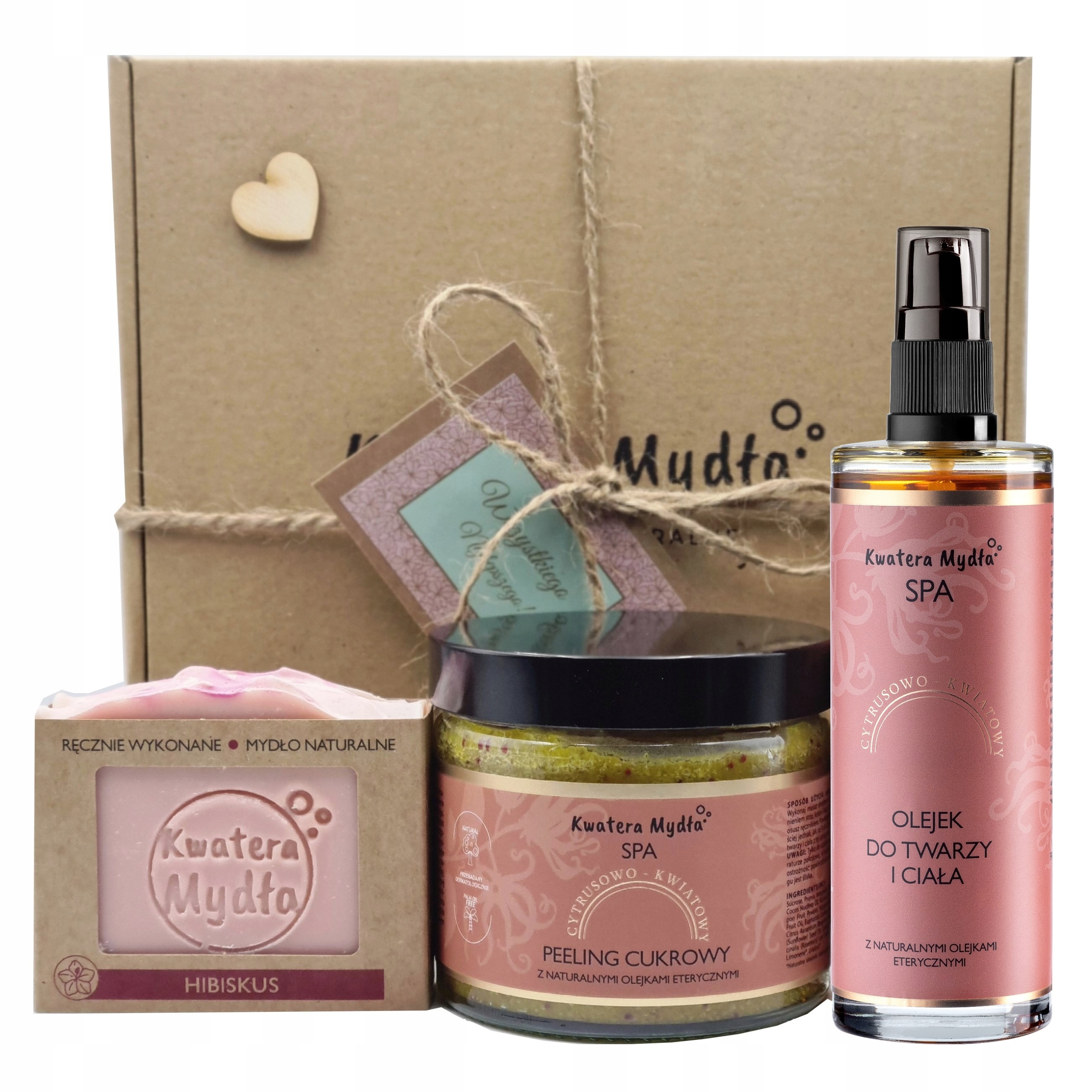 Zestaw Kosmetyków Naturalnych Do Ciała Mydło Naturalne Peeling Cukrowy Olej