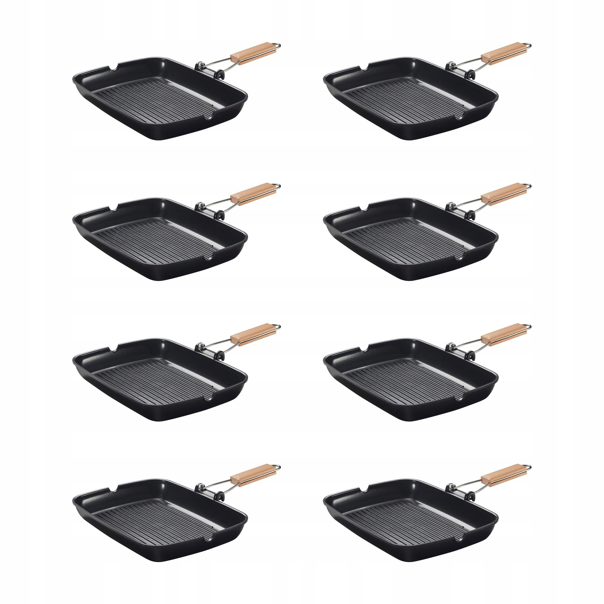 8 szt. Grilla Patelnia grill. powłoka zapobiegająca przywieraniu 36x26