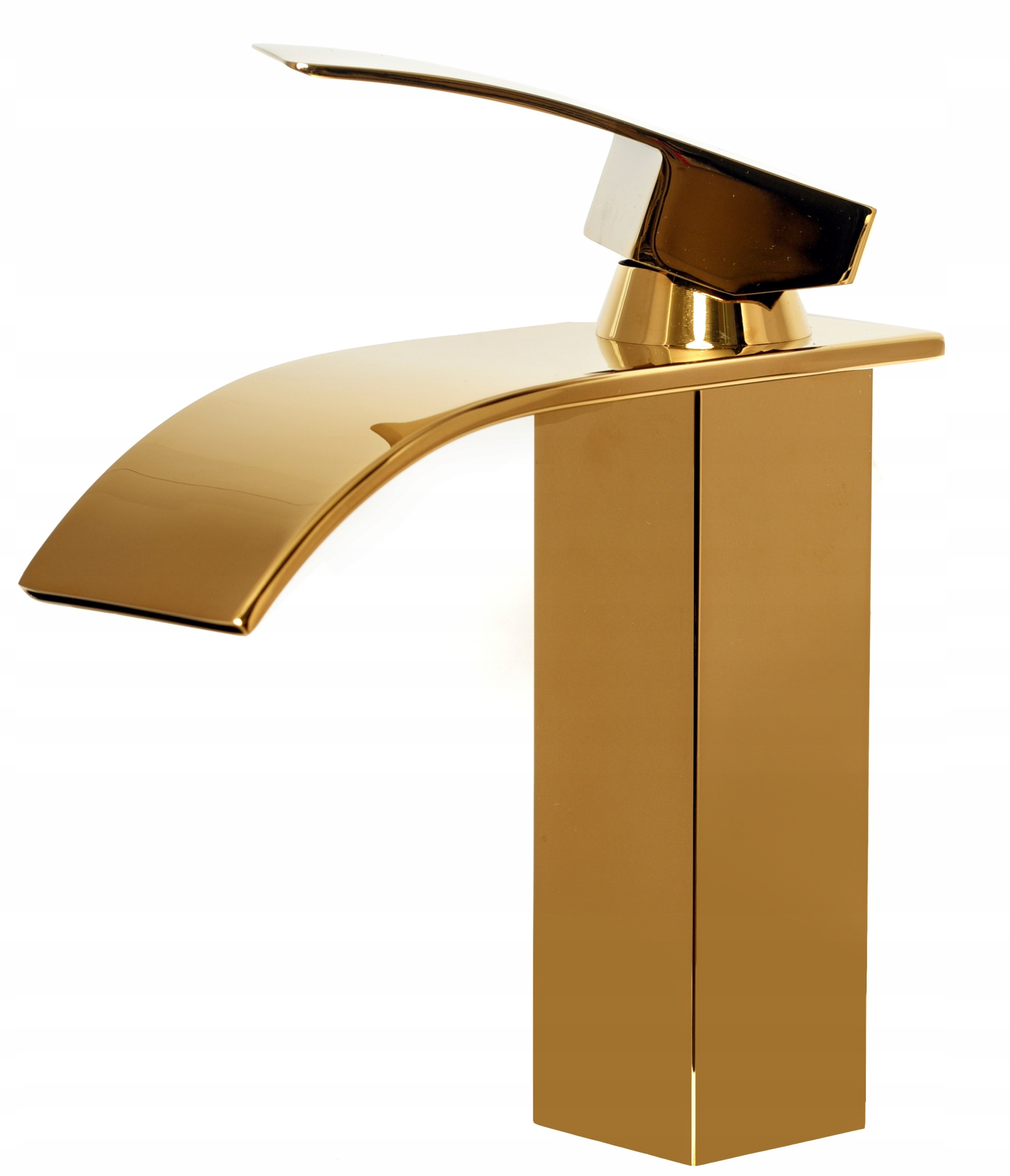 BATERIA UMYWALKOWA STOJĄCA WYSOKA ZŁOTA WODOSPAD