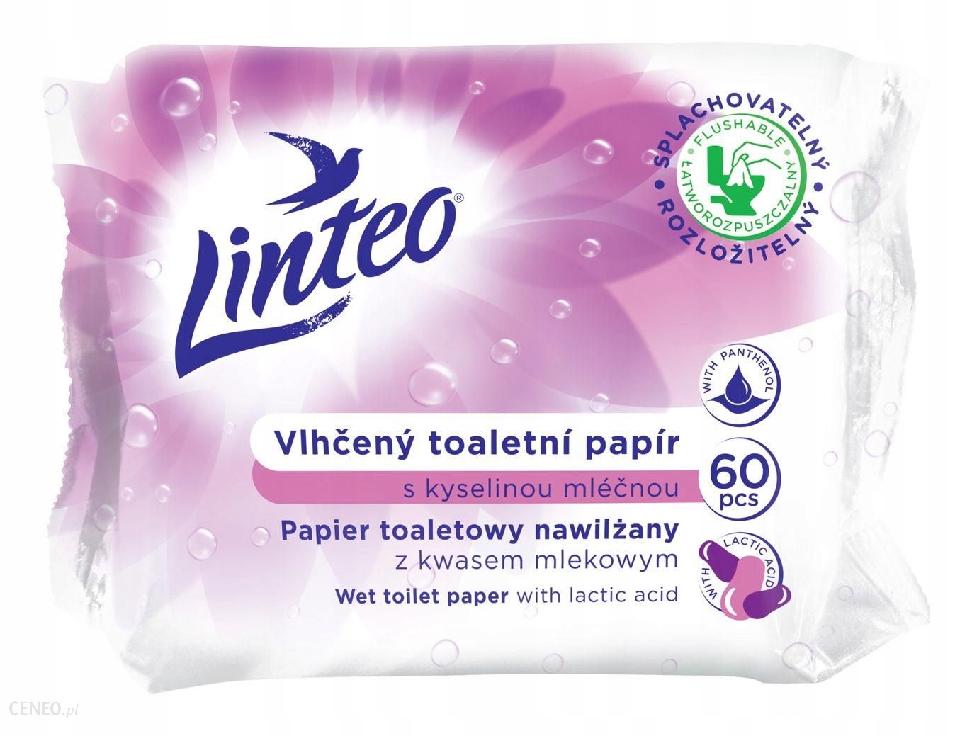 

Linteo Papier Toaletow Nawilżany Kwas Mlekow 60SZT