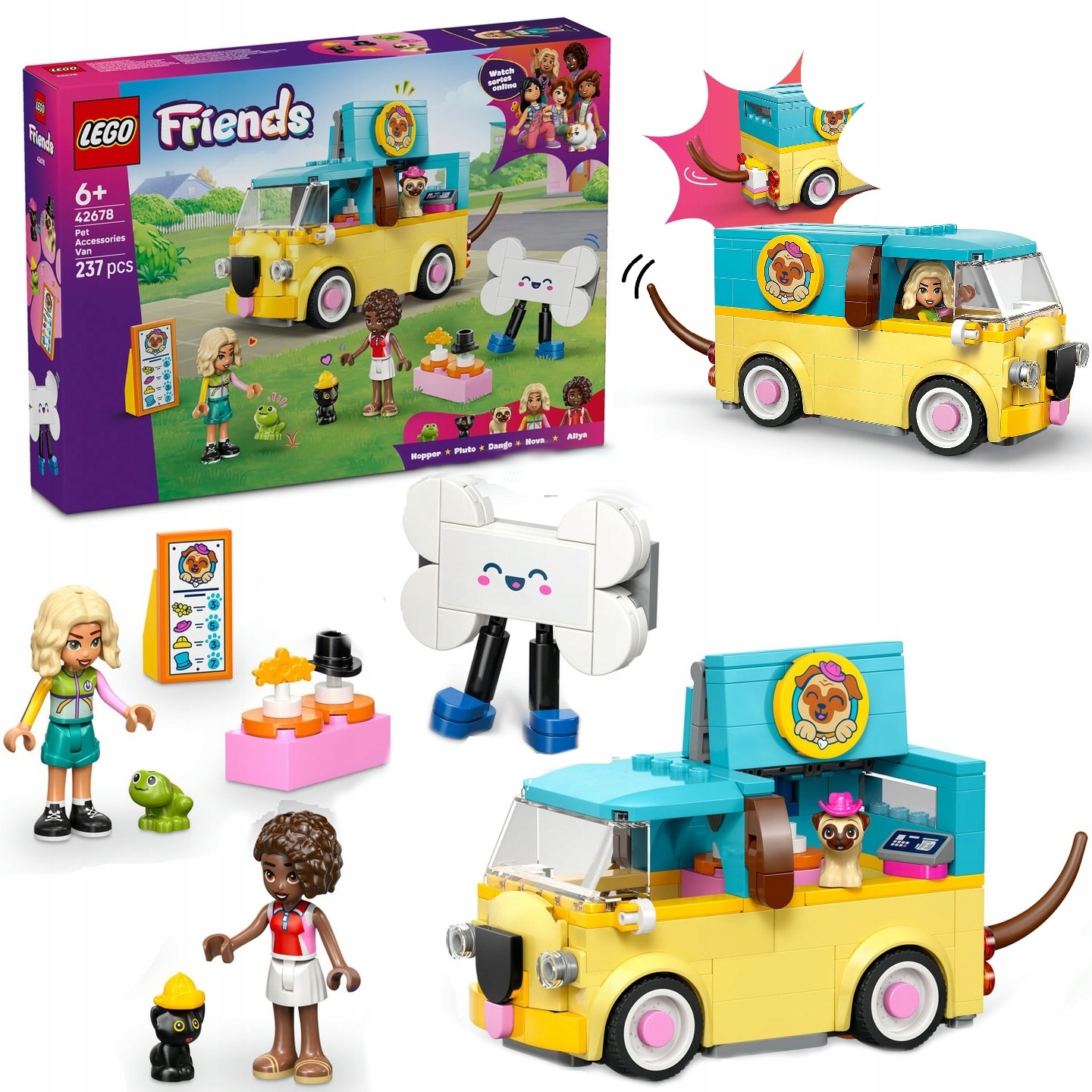 LEGO 42678 FRIENDS FURGONETKA Z AKCESORIAMI DLA ZWIERZĄT + KATALOG W PDF
