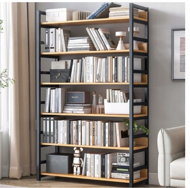 REGAŁ NA KSIĄŻKI SEGREGATORY WYSOKI SZAFKA LOFT METALOWA STYL INDUSTRIALNY Kolor mebla czarny odcienie brązu