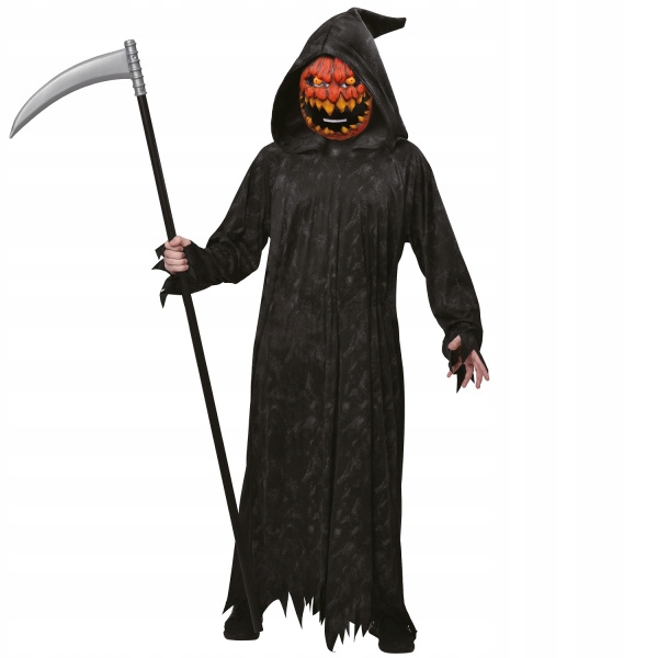 Strój Żniwiarz Ponury Dyniowy Dynia Przebranie Dla Dzieci Halloween 134