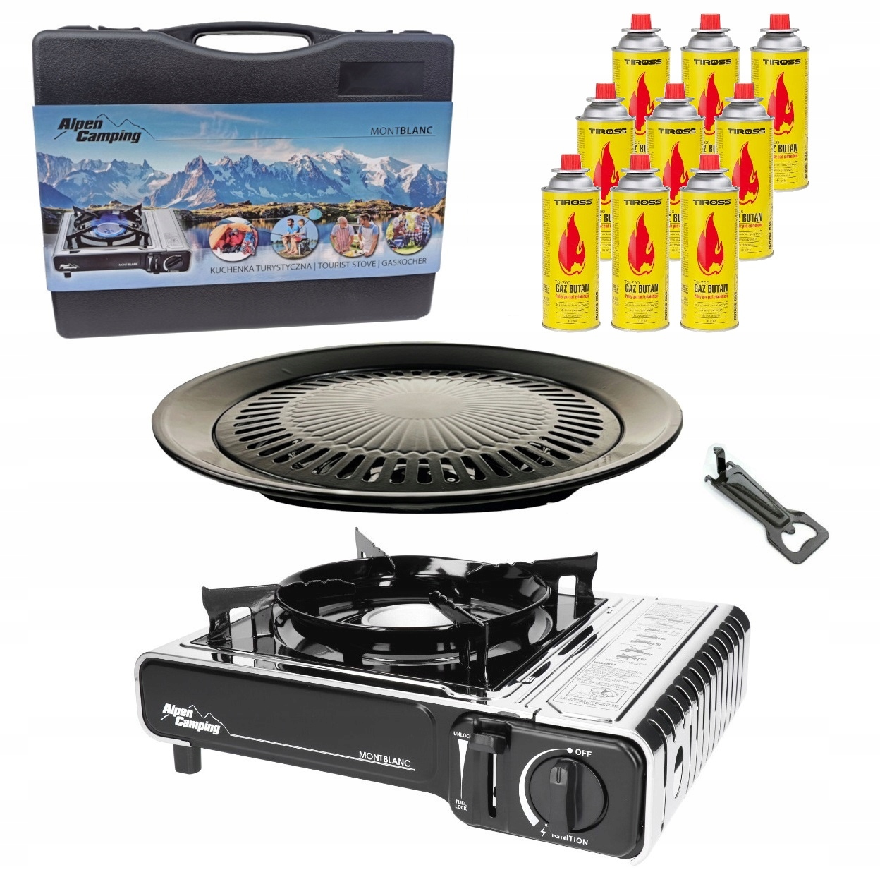 

Kuchenka Turystyczna gazowa Grill +9xGAZ stal Inox