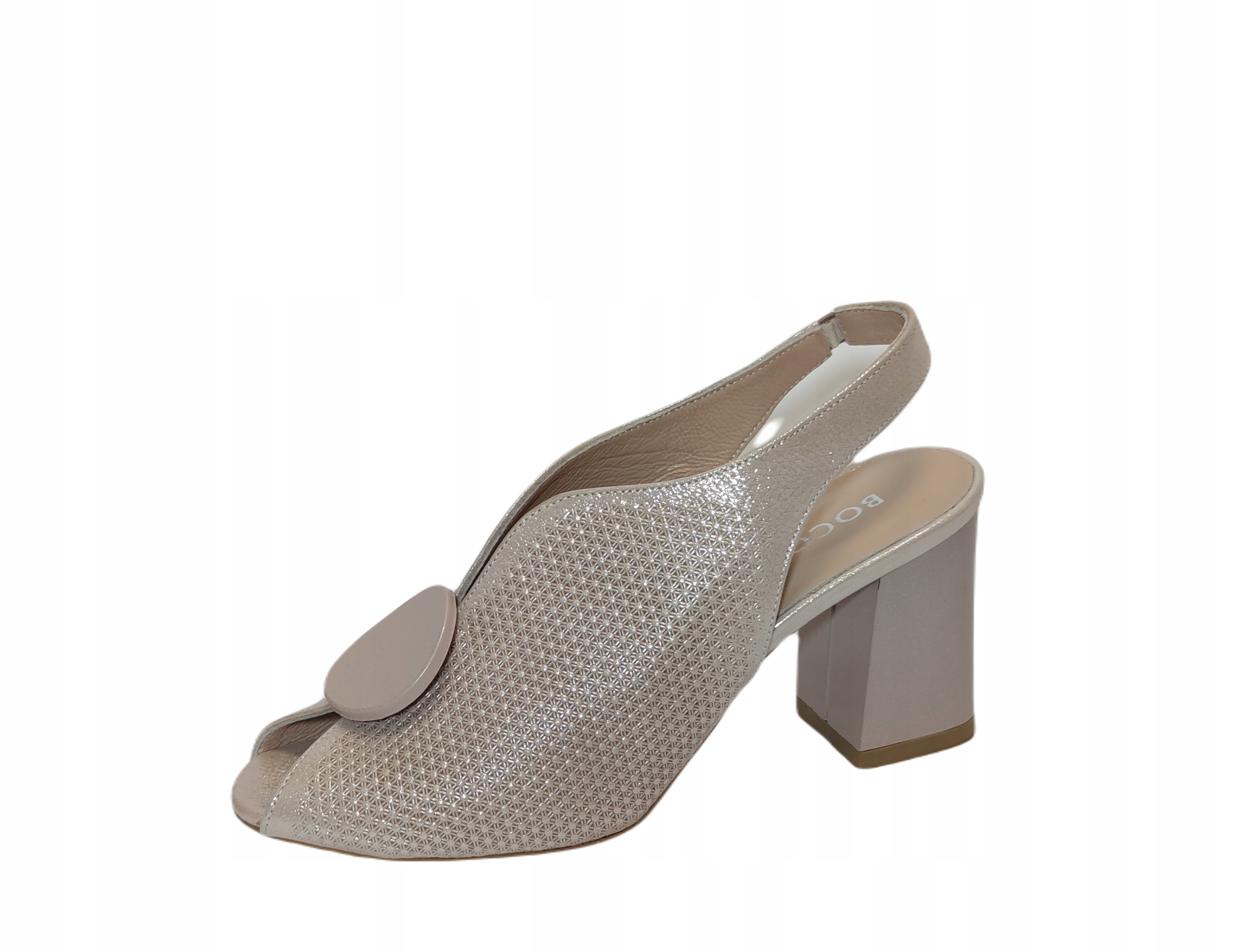 elegantní sandály na podpatku Boccato 532-1150 Puder Růžová vel. 39