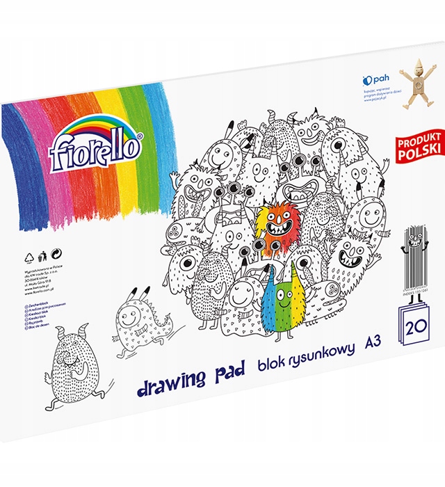 

Blok Rysunkowy A3 20 kart Biały Fiorello