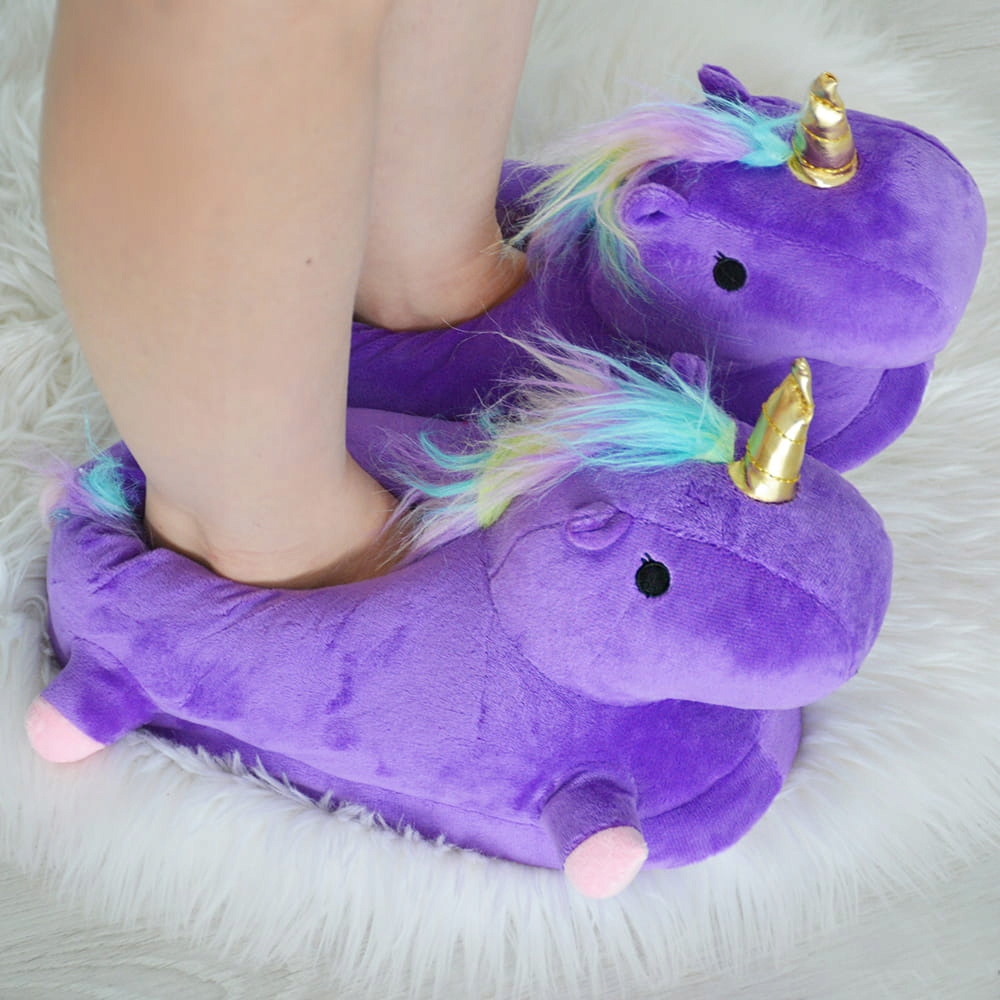 KAPCIE JEDNOROŻEC CIEPŁE PLUSZOWE MĘSKIE MIĘKKIE Marka inna