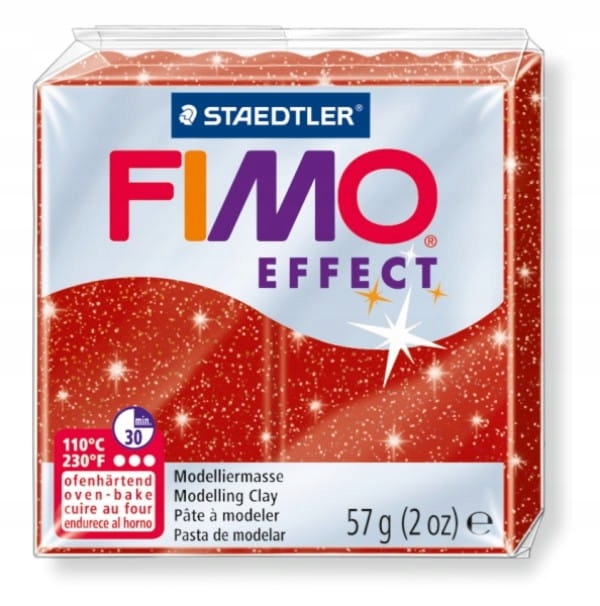 

Modelina Fimo Effect Brokatowa kolor 202 red