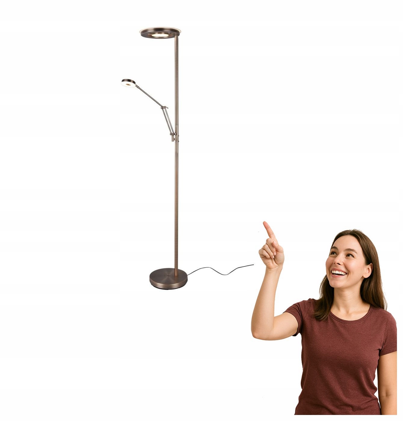 Podlahová Led lampa 32W/6W Barrie 424210304 Trio