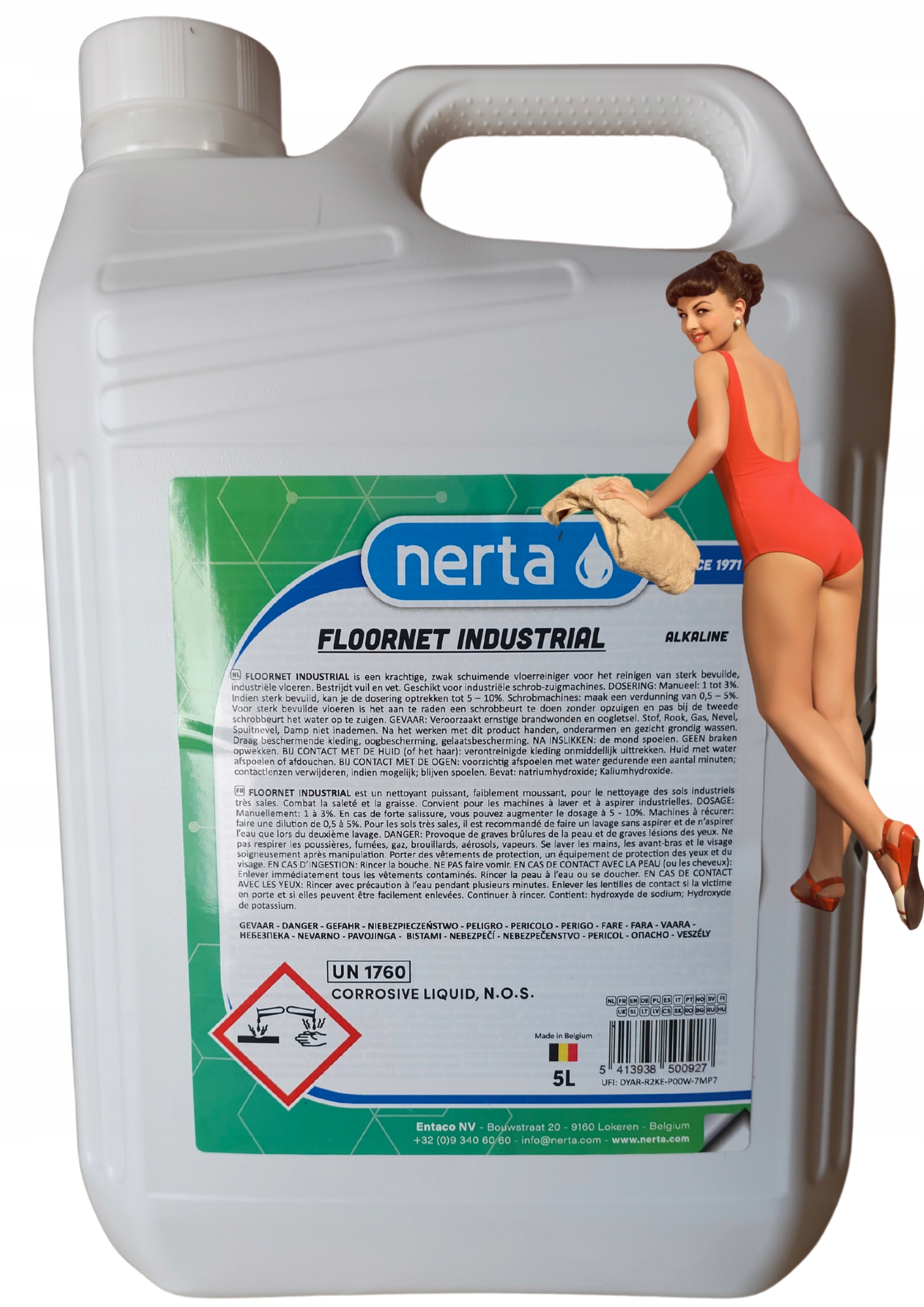 Levně Nerta Floornet Industrial 5L Prostředek na čištění průmyslových podlah