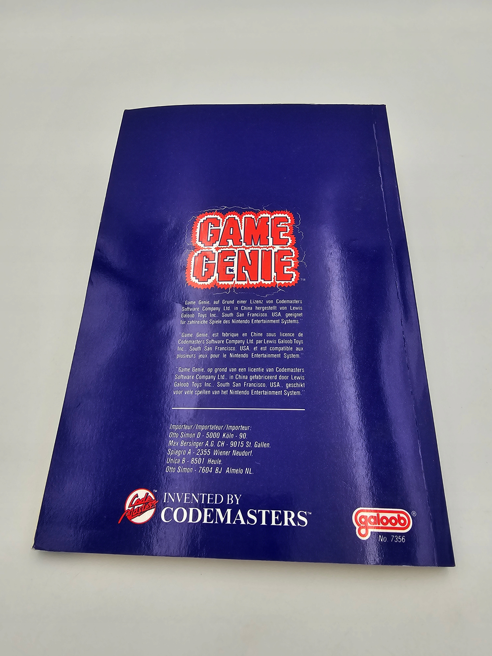 NINTENDO NES GAME GENIE KARTON BOX Wersja językowa Angielska