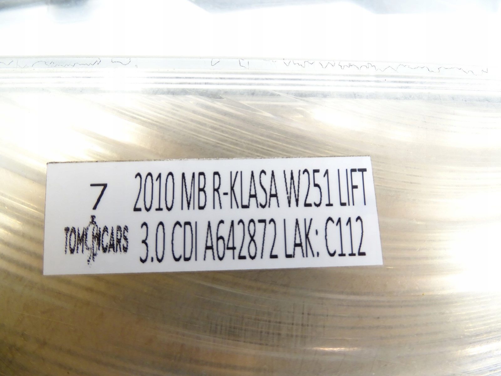 REFLEKTOR light right front XENON MERCEDES W251 LIFT A2518203861