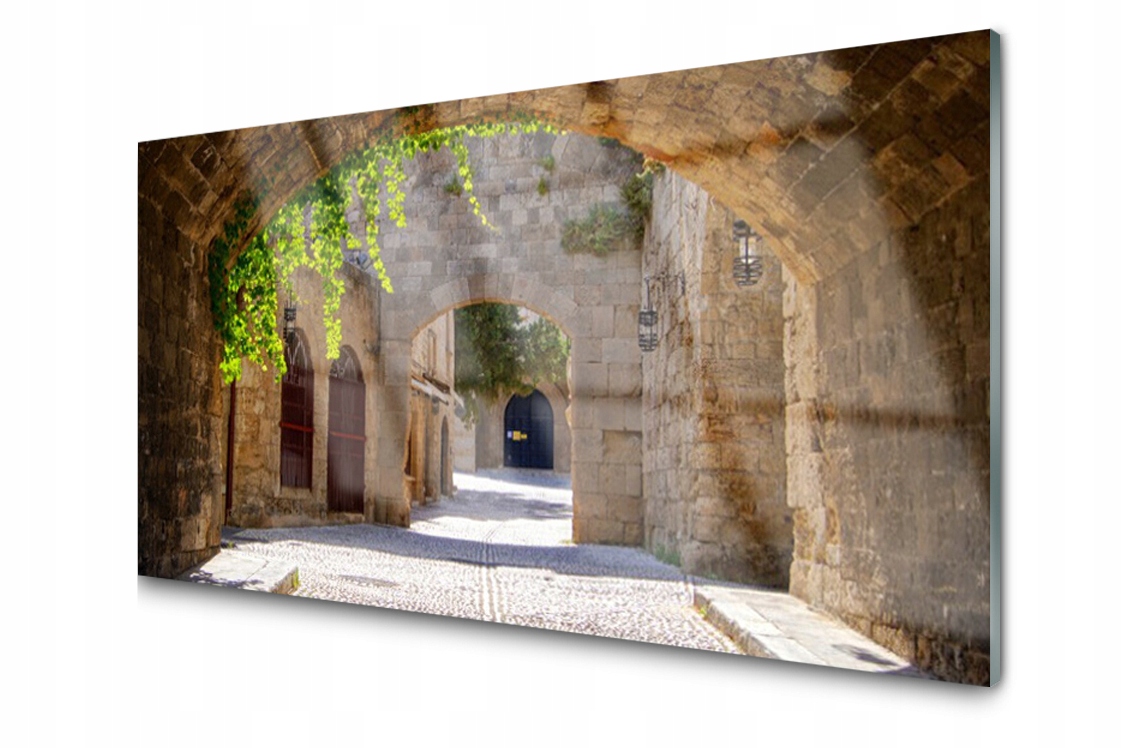 

Panel szklany dekor Tunel Uliczka 120x60 + Klej