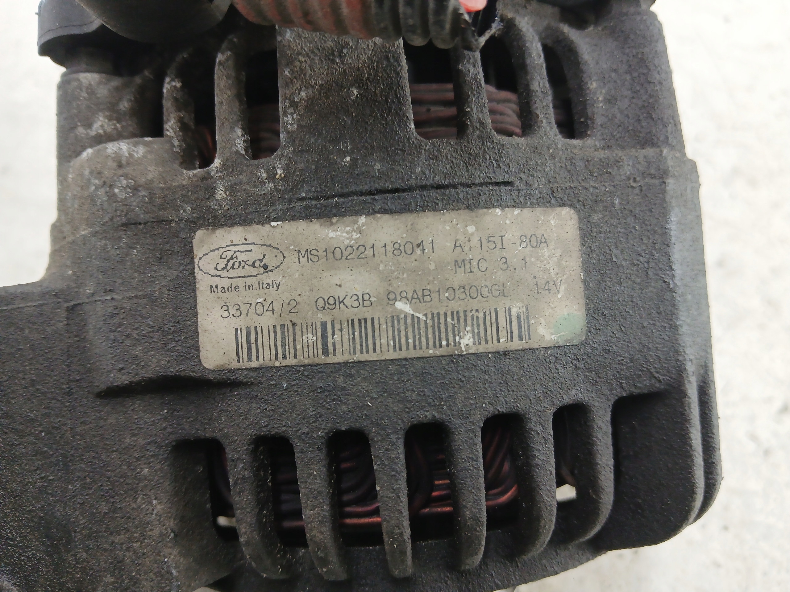 FORD FOCUS MK1 1.6 ALTERNATOR 98AB10300GL 80A