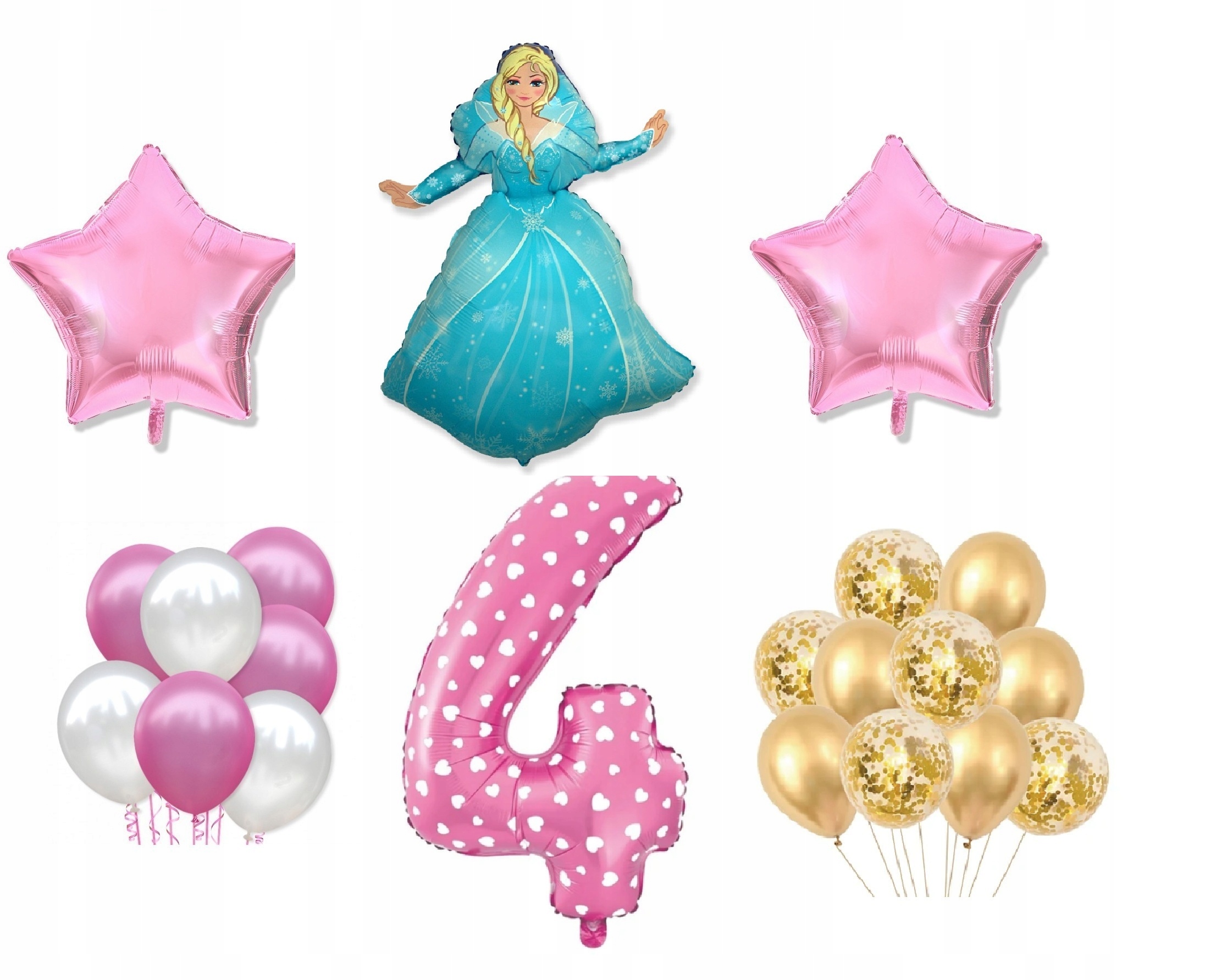 

Mini Zestaw Kraina Lodu Frozen 4 Urodziny Balony