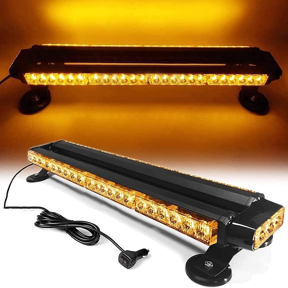 Výstražný Nosník Stroboskop Led Magnet 95 CM Kohout Silniční Lampa Oranžová