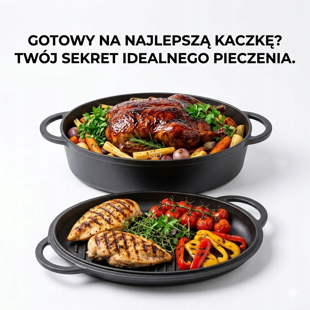 Hrnec litinový 6.4 l grilovací pánev 34 cm Pekáč 2v1 Krisberg 7740