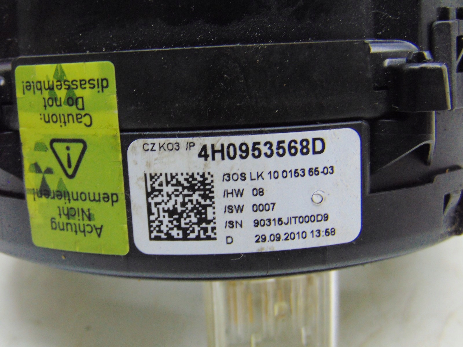 ring below steering wheel, AUDI A7 4G 10- 4H0953568D