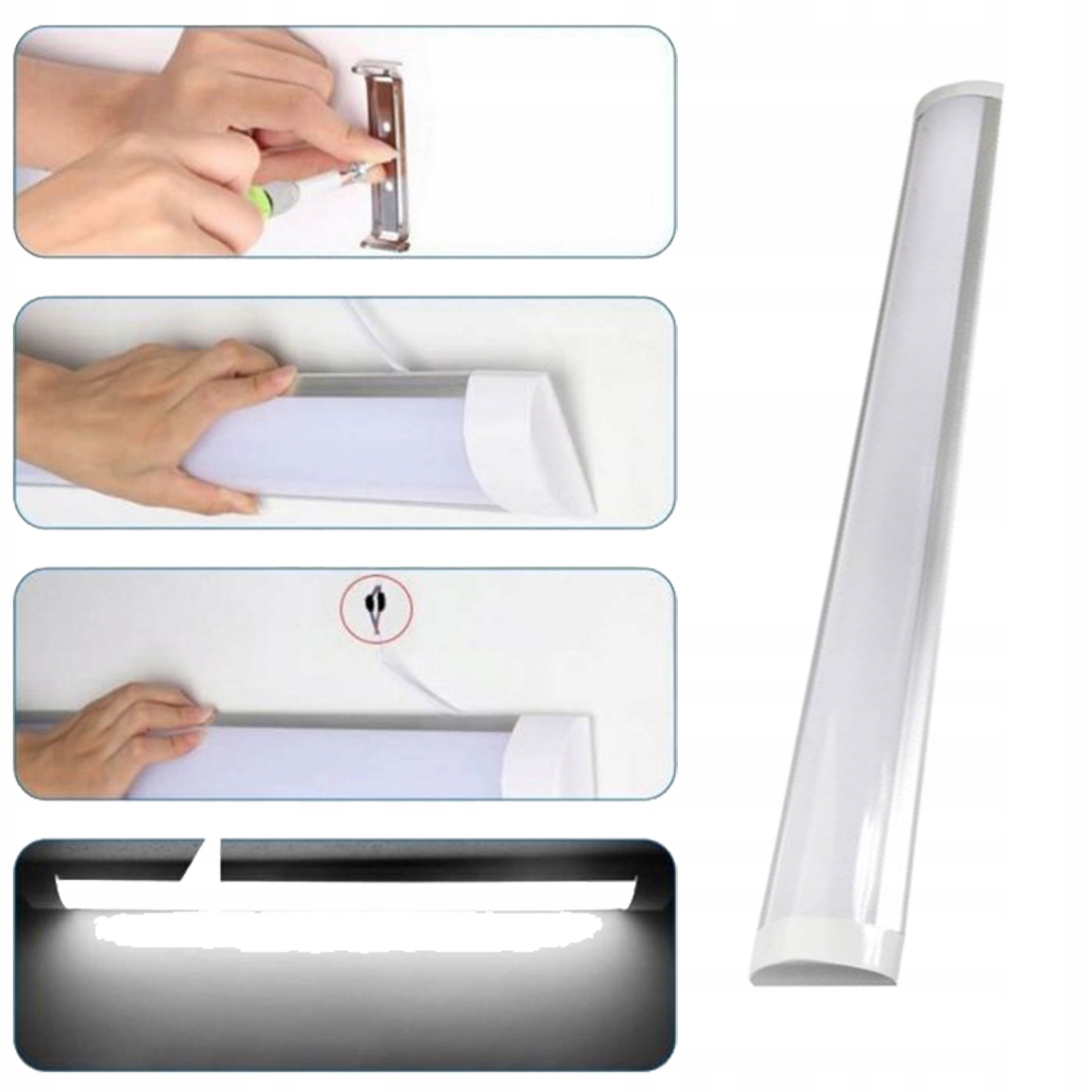 3x Lampa LED Natynkowa Panel 60cm do Garażu Warsztatu Oprawa Świetlówka Maksymalna moc pojedynczego źródła światła 18 W