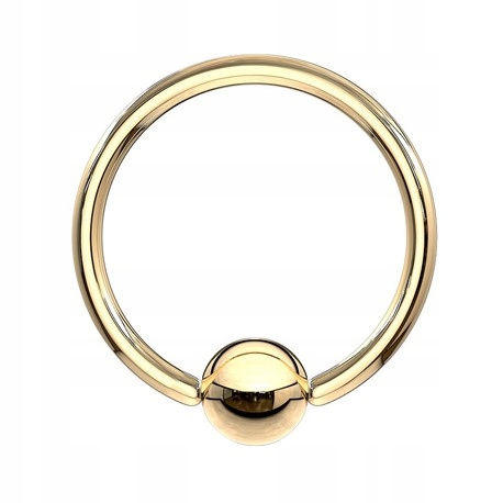 

Tytanowe złote kółko z kulką 1,6/10/3