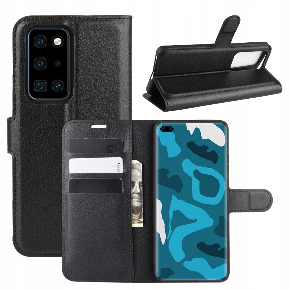 

Etui Portfel Litchi, Pokrowiec Do Huawei P40 Pro