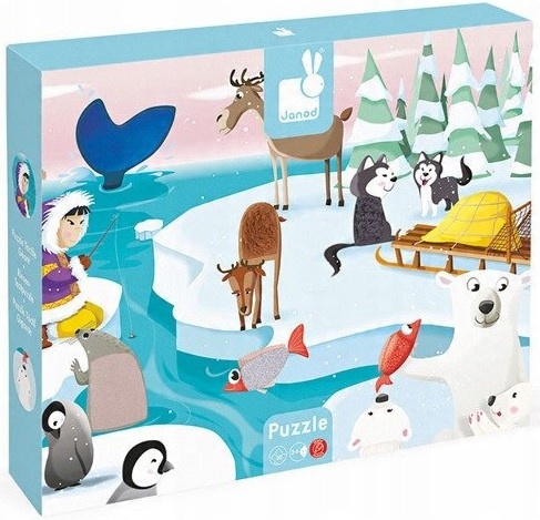 

Puzzle Sensoryczne 20 El. Lodowa Kraina Janod 65cm