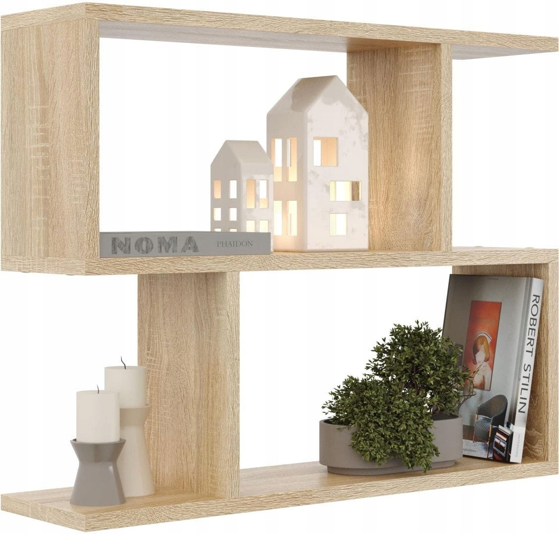 Półka wisząca ścienna na książki regał DĄB SONOMA