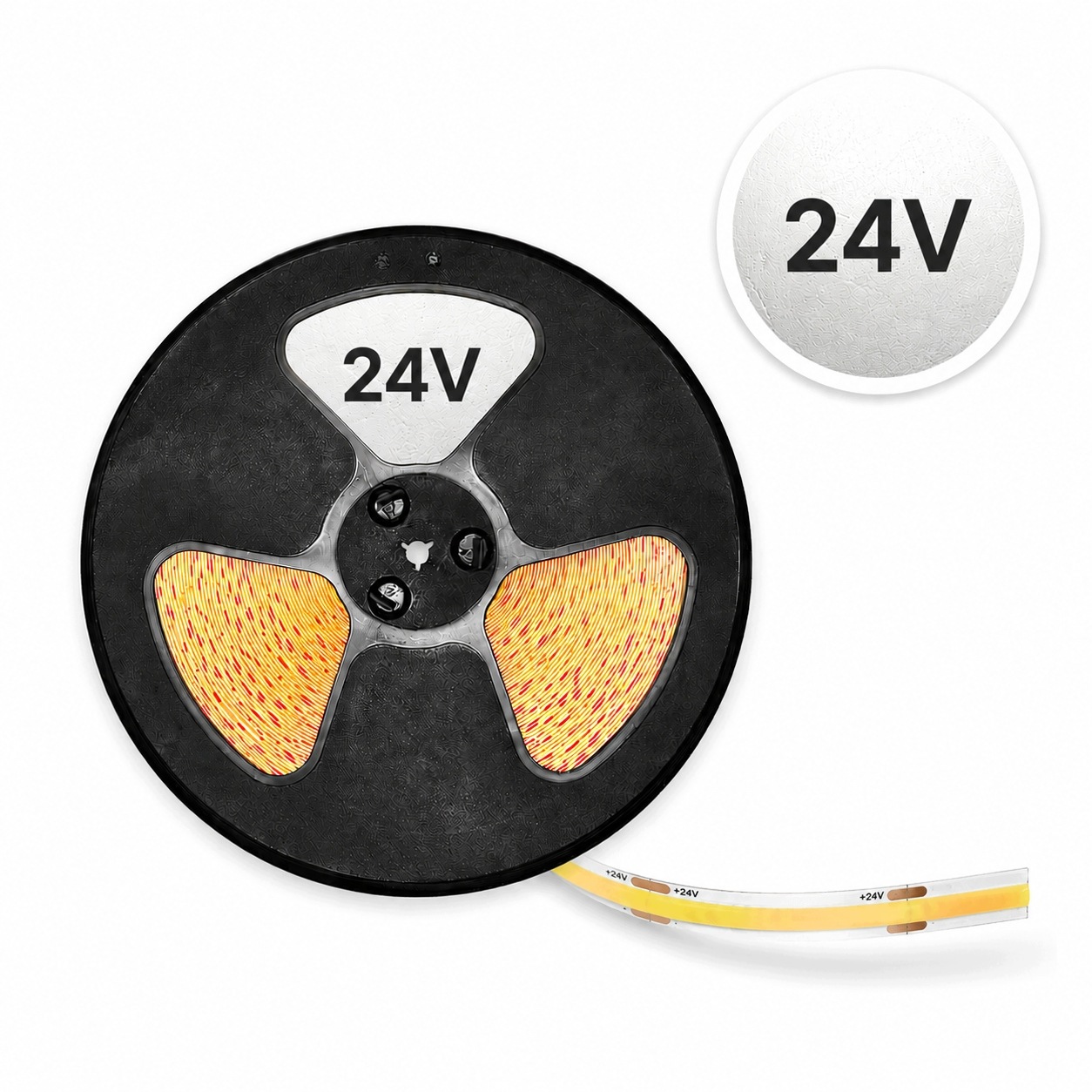 Led pásek Cob Linka 24V 4000lm 10W/ 50M Role Neutrální pásek Nebliká