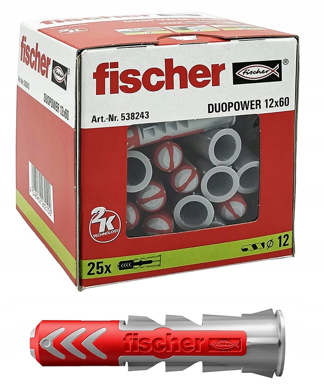 

Kołki Fischer Duopower kołek koszulka 12x60 25 szt