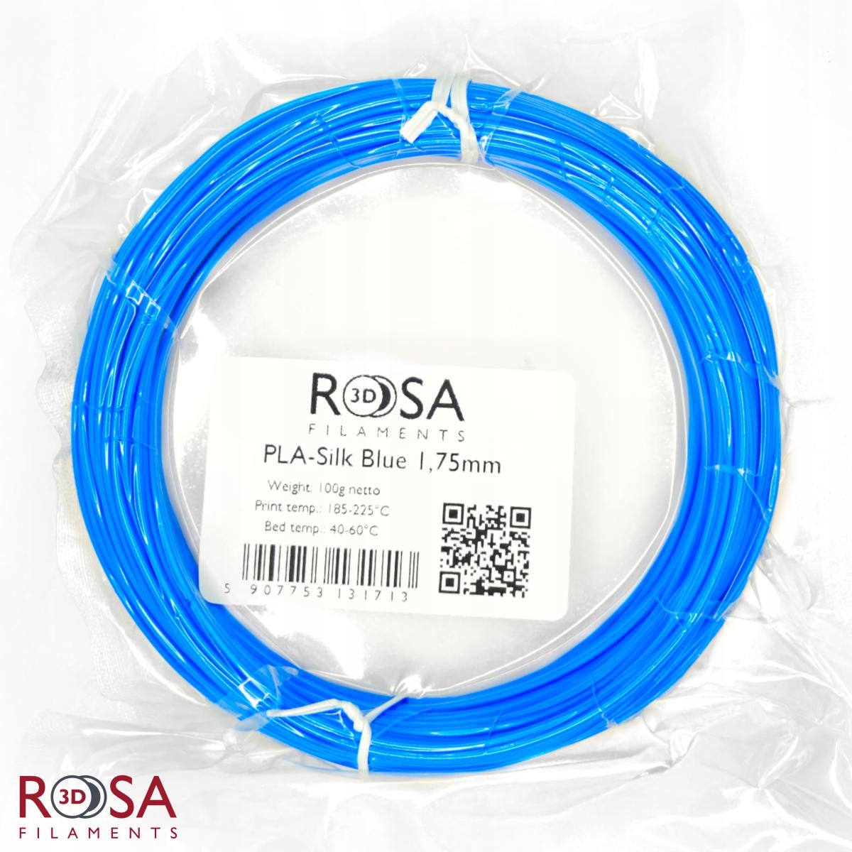 

Filament Rosa 3D Pla Silk 1,75mm 100 g niebieski