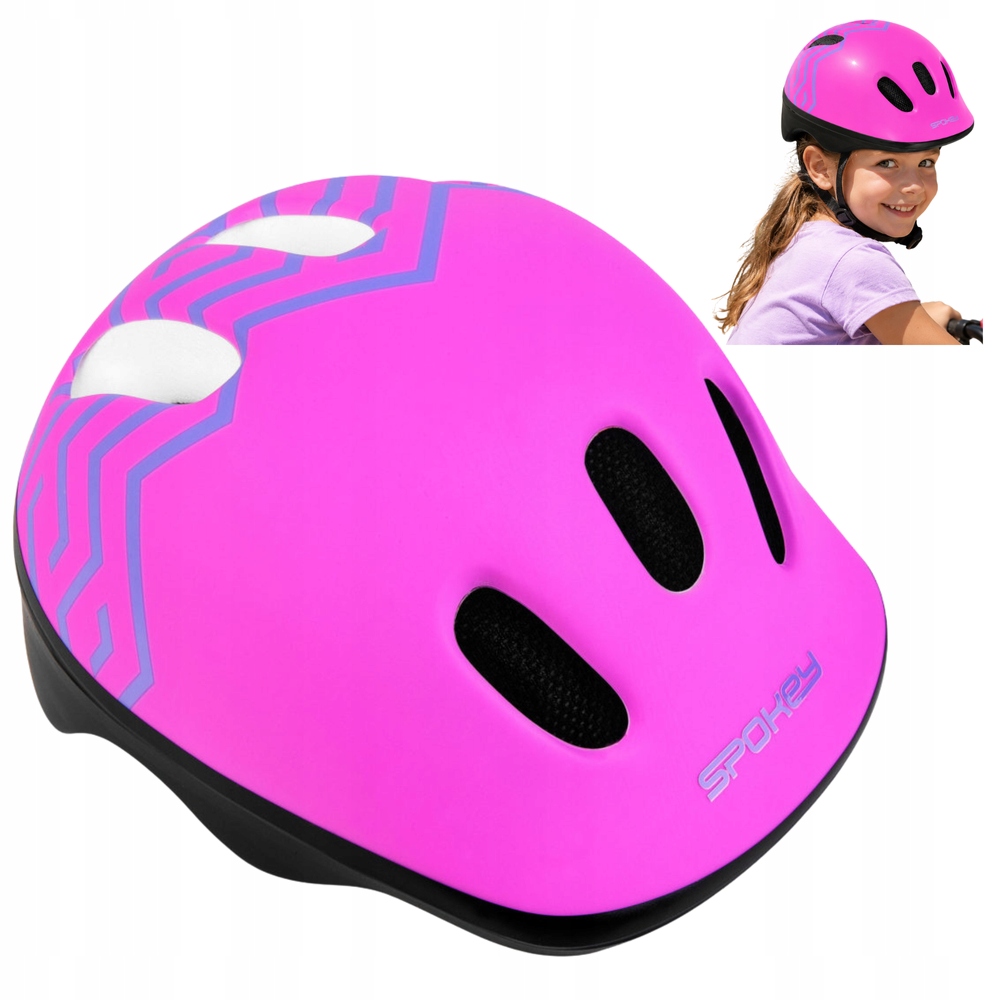 Kask Rowerowy Z Regulacją Na Rower Hulajnogę Dla Dziecka Ochronny 44-48 cm