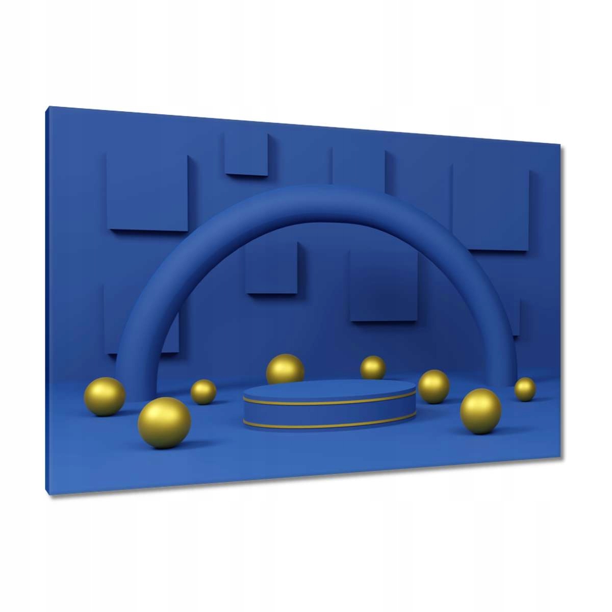 Obrazy 120x80 Classic Gold Blue Kule