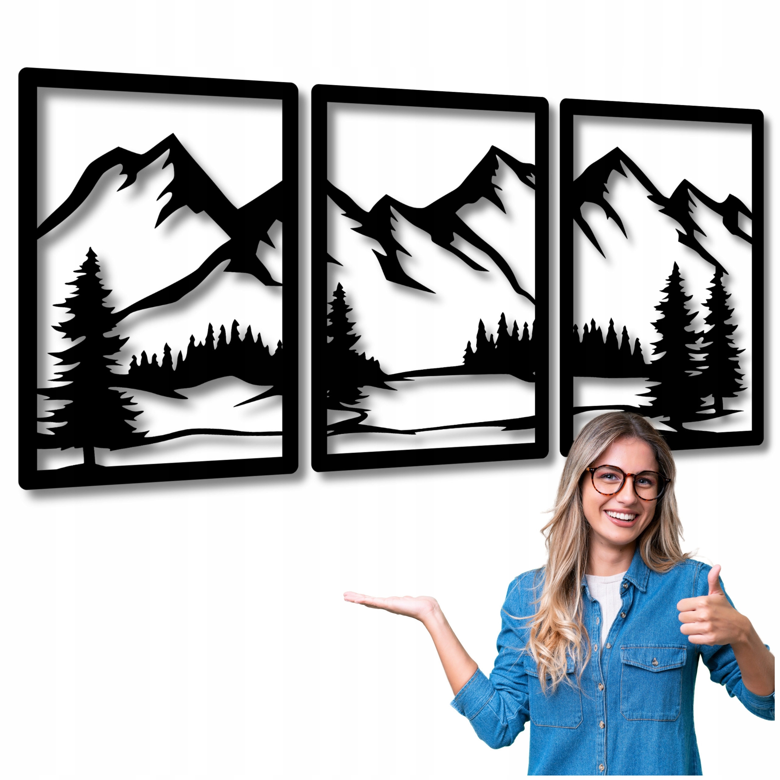 Obraz Ażurowy Góry 150x69 cm Obrazy Do Salonu Obraz Na Ścianę Pasmo Górskie