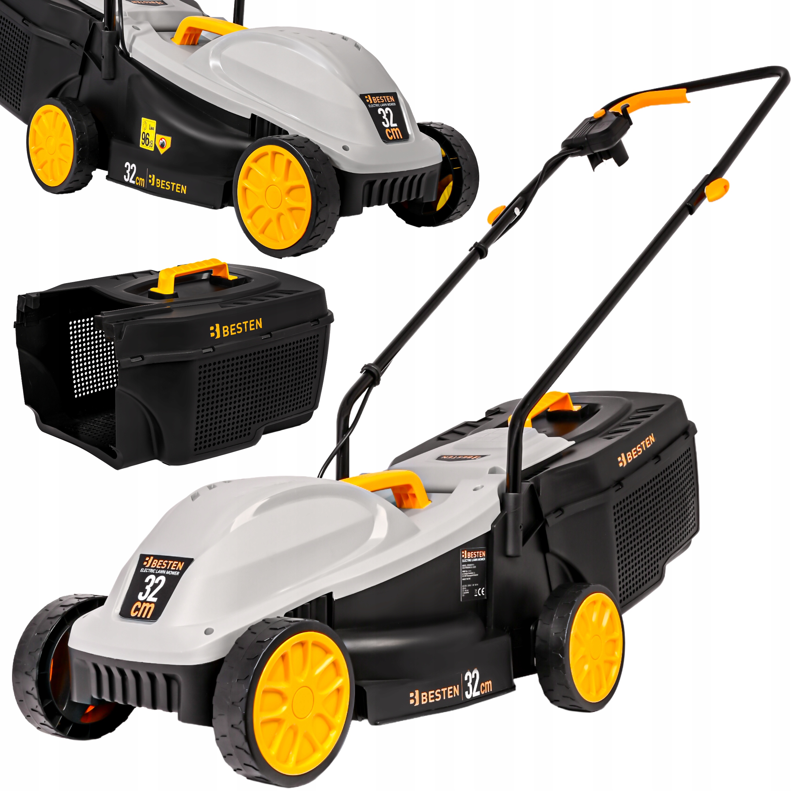 Elektrická Sekačka S Regulací Na Trávy 35L Lehká, Výkonná, Velký Koš Besten