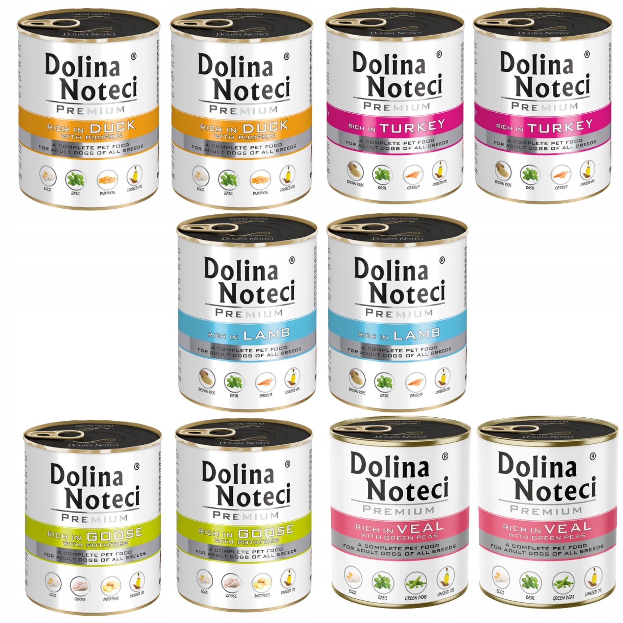 Dolina Noteci Premium MIX Smaków mokra karma dla psa 10x 800g