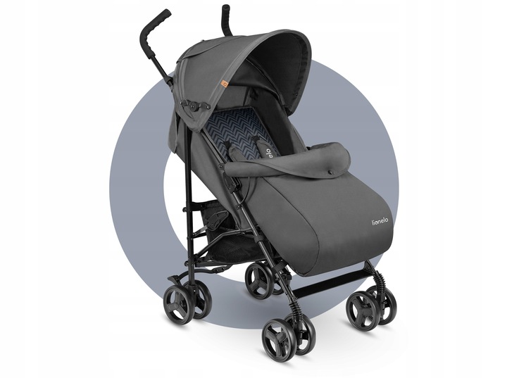 WÓZEK SPACEROWY SPACERÓWKA LEKKI SKŁADANY LIONELO ELIA Kolor Odcienie szarości i srebra