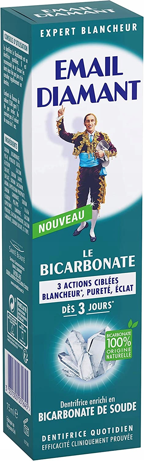 

Email Diamant Bicarbonate Z Sodą Oczyszczoną 75ML