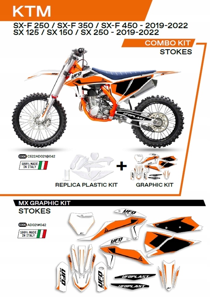 Ufo Komplet Plastov lepidiel Ktm Sx/sxf 19-22
