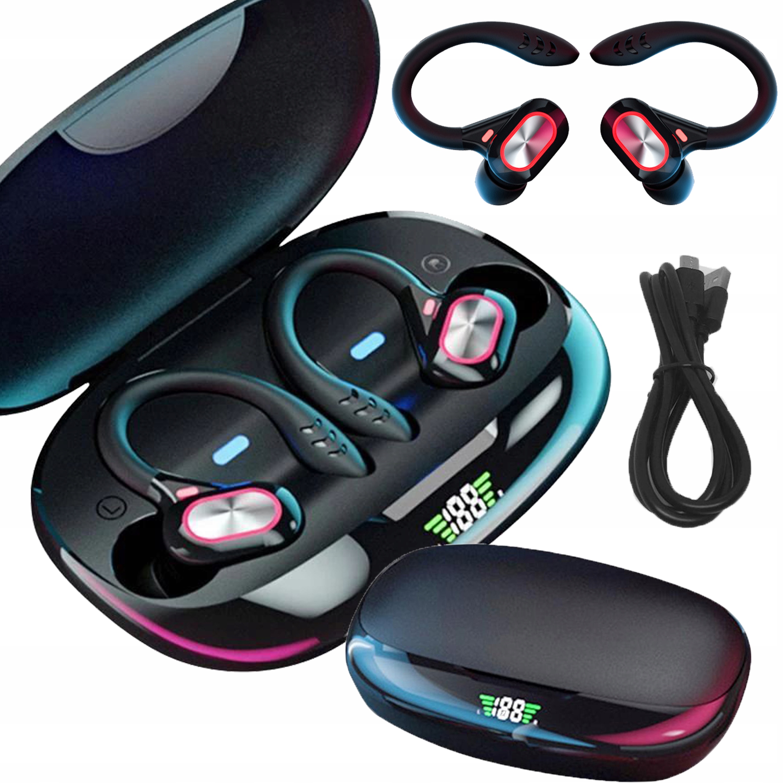 

Słuchawki Sportowe Bezprzewodowe BT5.1 Powerbank