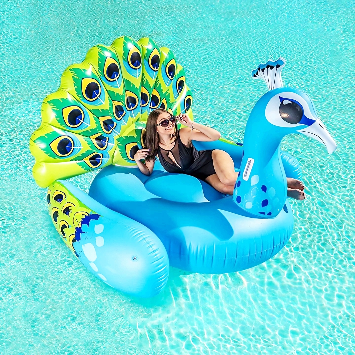 DUŻY MATERAC NA WODĘ LEŻAK DLA DZIEWCZYNKI CHŁOPCA PAW PONTON WAKACJE NOWY Obciążenie maksymalne 100 kg