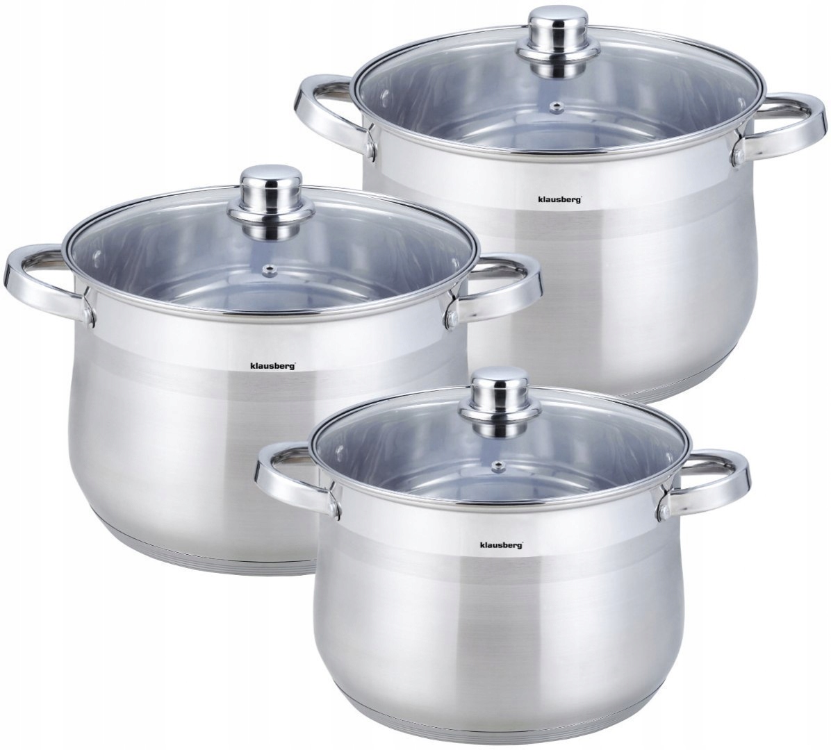 Klausberg Sada 3 veľkých hrncov 10/13/16 l Kb-7178