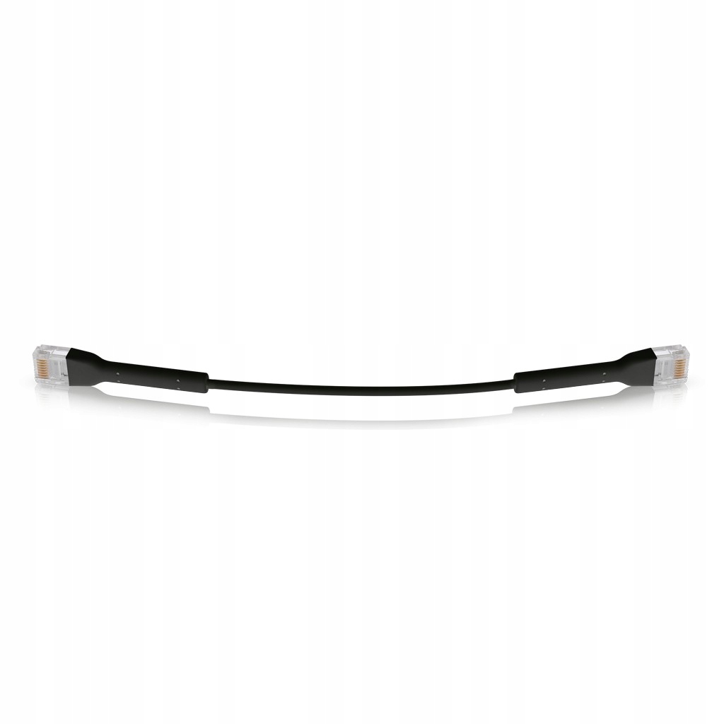 UBIQUITI UniFi Ethernet patchcord kat. 6, 0.3m, Gięty z zamkniętą osłoną RJ45, czarny — 3